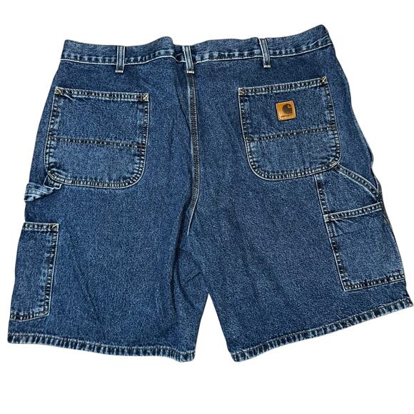 Carhartt Men's Work dark Denim Carpenter utility work shorts size 40 - Picture 2 of 7